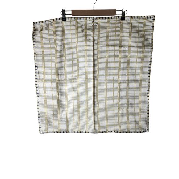 JOHN ROBSHAW Gold Tan Geometric Blue Border EURO 26x26 Pillow Sham - Qty 1 - Picture 1 of 9